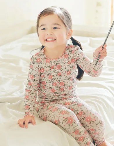 Vista 2 de VAENAIT BABY - Pijama unisex para niños y niñas de 6 meses a 12 años, pijama suave y cómoda de modal Tencel, ropa de dormir fruncida, conjunto de 24
