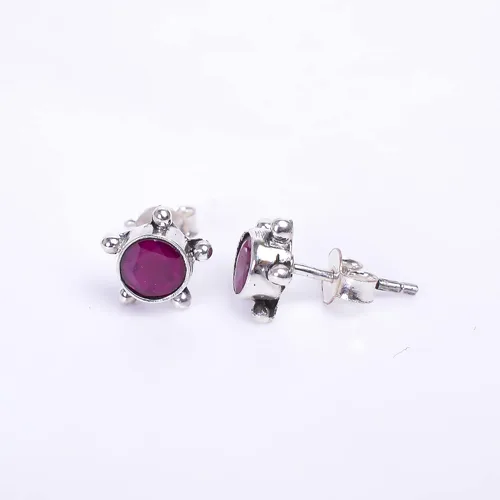 Vista 25 de Round Gemstone Stud Design 2