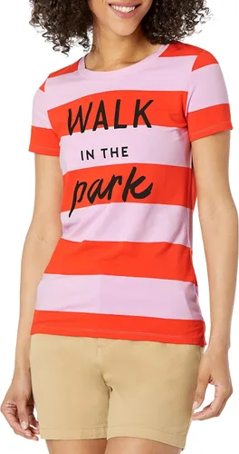 Vista 3 de Tienda Essentials - Camiseta de manga corta con cuello redondo y ajuste clásico para mujer, paquete múltiple