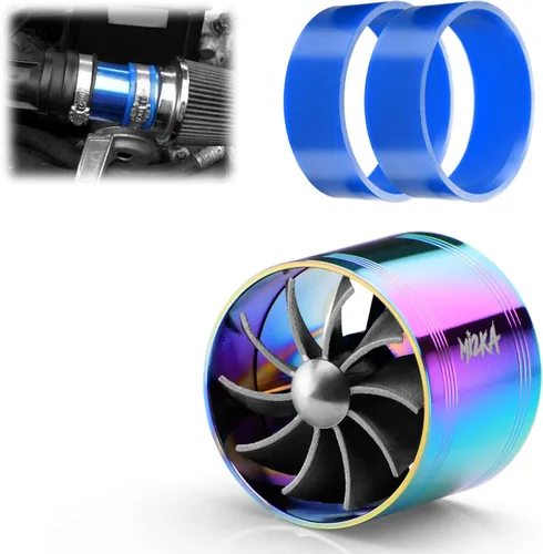 Vista 14 de Mi2KA Turbina de admisión de aire de combustible, ahorro de gas, sistema de aceleración turbonador de un solo ventilador Turbo 2.5 "-3.0