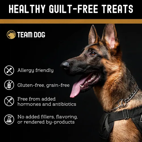 Vista 5 de Team Dog Golosinas para perros con corazón, pulmón e hígado de res, 5.4 onzas, sin gluten y sin granos