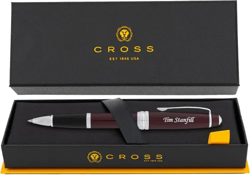 Vista 10 de Cross Bailey - Bolígrafo de punta redonda personalizada en laca negra con Negro