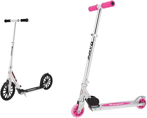 Vista 9 de Razor Patinete A6 Kick para niños de 8 años en adelante, manillar extra alto y cubierta más larga, ruedas de uretano de 10 pulgadas, tecnología