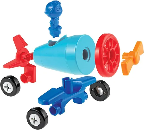 Vista 3 de Learning Resources 1-2-3 Build it! Coche, barco, avión, 15 piezas