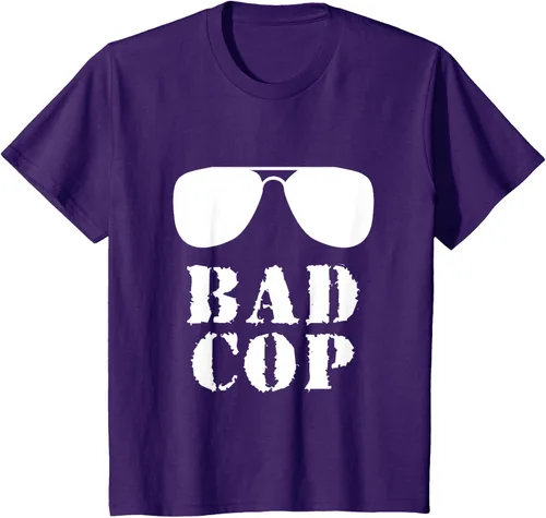 Vista 26 de Bad Cop Funny Police - Camiseta a juego para padre e hijo, Negro, S