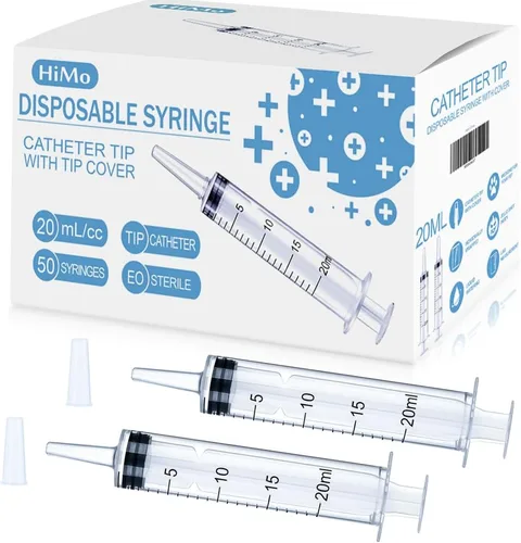 Vista 18 de Jeringa de 1 ml para líquido, oral, laboratorios científicos, medición, dispensación, con tapa - Paquete de 3 jeringas de 1 ml