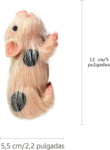 Vista 2 de OtardDolls Reborn Piggy Dolls, 5 pulgadas de silicona completa suave realista mini muñecas de cerdo, mini muñecas de cerdo realistas recién nacidos
