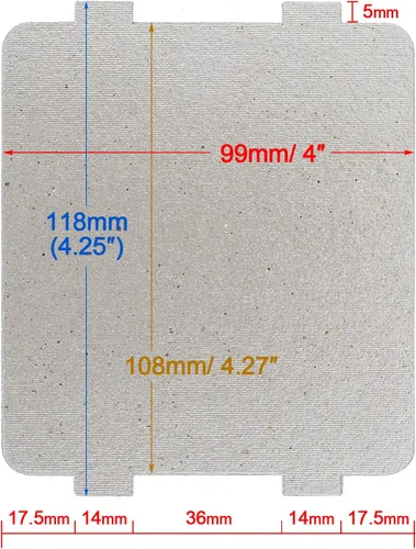 Vista 2 de OIIKI 5 fundas para guía de ondas, piezas de colocación de microondas, accesorios gruesos de aislamiento térmico, hoja de mica universal para horno