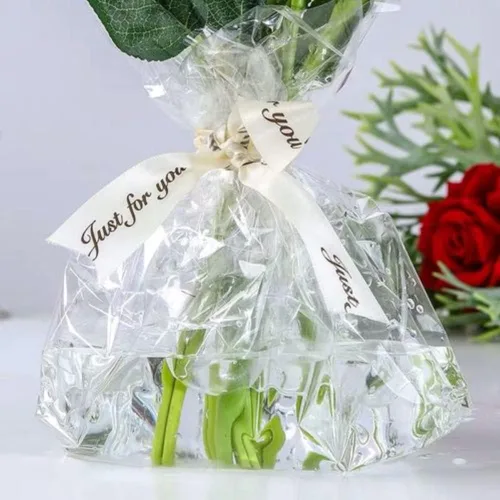 Vista 6 de NatureMan 50 hojas de papel de regalo de flores de celofán transparente, impermeable, para cestas de regalo de flores (transparente)