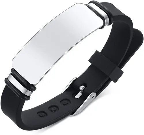 Vista 2 de HOMLIFPER WWJD HWLF - Pulsera de goma ajustable para hombres y mujeres, Qué haría Jesús Le encantará primero! Recordatorio inspirador de joyería