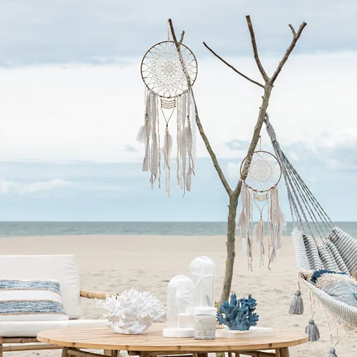 Vista 6 de Paquete de 8 anillos de aro de metal grandes con diseño floral de macramé (6 pulgadas, 8 pulgadas, 10 pulgadas, 12 pulgadas) para hacer decoración