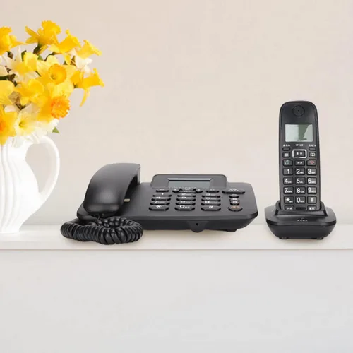 Vista 9 de Sistema telefónico inalámbrico con cable expandible, comunicación digital avanzada de 2.4 GHZ con identificación de llamadas en espera de llamadas