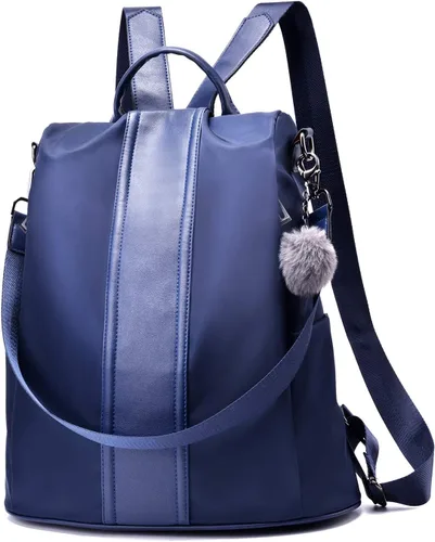 Vista 8 de Mochila impermeable liviana de nailon antirrobo para mujer, Negro, M
