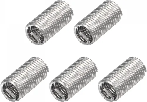 Vista 8 de uxcell Insertos de rosca de alambre 1/2-13 UNC 3.0D 304 Tipo helicoidal de acero inoxidable Reparación de tornillo de alambre en espiral Manga