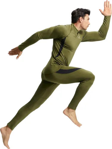 Vista 91 de Conjunto de ropa interior térmica para hombre, ropa interior larga 1#verde militar