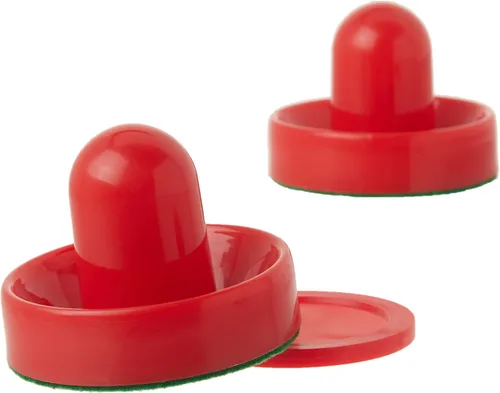Vista 2 de Brybelly Discos y paletas de hockey de aire, estilo sombrero para mesa de juegos para niños y adultos, tamaño pequeño, 2 discos y 2 paletas