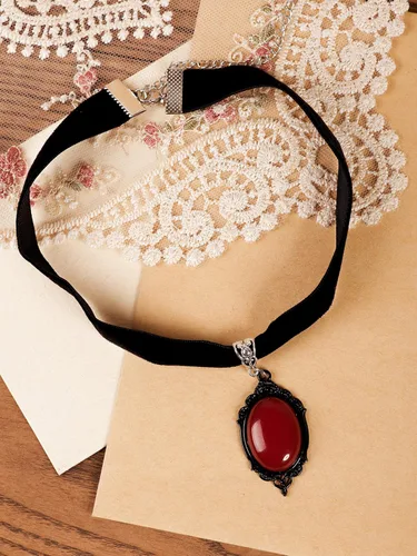 Vista 7 de Sacina Gargantilla negra victoriana, gargantilla de terciopelo, gargantilla gótica, gargantilla gótica, collar vintage, joyería de disfraces