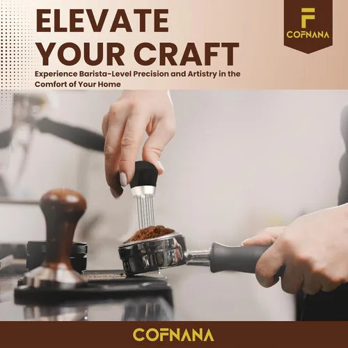 Vista 5 de WDT Tool Espresso - Herramienta agitadora profesional de espresso - Distribuidor de espresso de aluminio premium - Herramienta de distribución