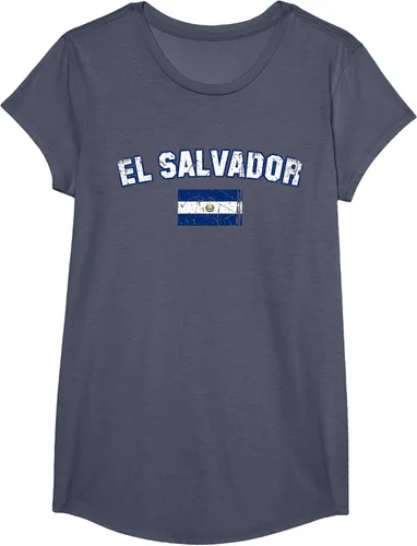 Vista 17 de EL SALVADOR Bandera Vintage Hombres Mujeres Niños Camiseta EL SALVADOR