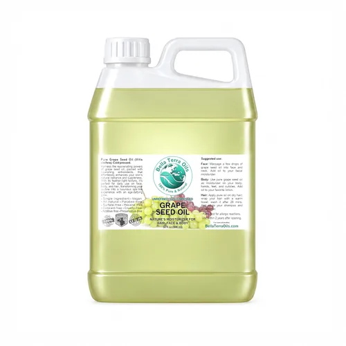 Vista 10 de Bella Terra Oils - Aceite de semilla de uva orgánico 2 oz - Prensado en frío, abundante en vitamina E y C, ácido linoleico, ácidos grasos omega-6