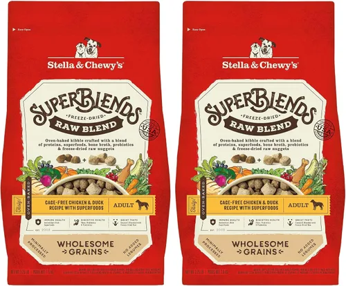 Vista 15 de Stella & Chewy's SuperBlends Raw Blend - Receta de carne de res alimentada con pasto, hígado de res y cordero con superalimentos, bolsa de 3.25