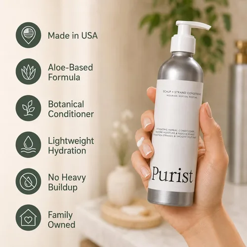 Vista 7 de Purist Scalp + Strand Hair Conditioner, Smoothens & Softens Hair, 8oz