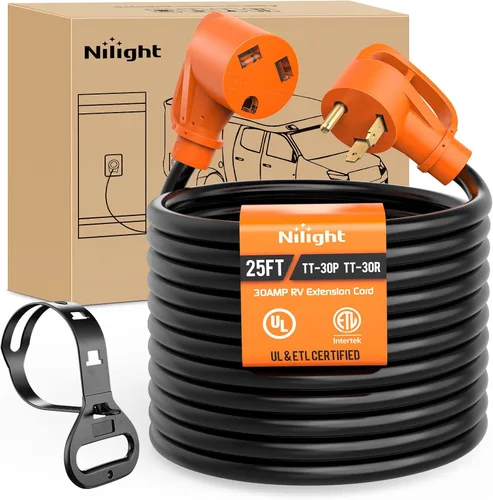 Vista 26 de Nilight Cable de Extensión para Secadora EV de 15 Pies 3 Clavijas 30 Amperios NEMA 10-30P 10-30R Cable de Extensiones Antiguas Servicio Pesado