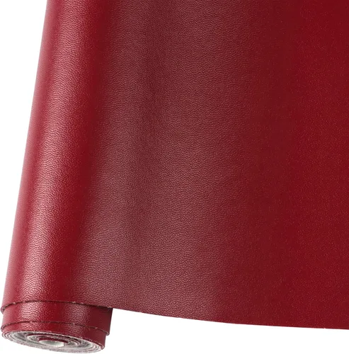 Vista 10 de Rollo de hojas de cuero sintético liso de color sólido 12"X53" (30cmX135cm), muy adecuadas para hacer manualidades, aretes de cuero, lazos, costura