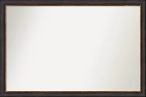 Vista 241 de Amanti Art Espejo de baño negro para sobre el fregadero, 23 x 23 pulgadas, espejo cuadrado negro Ashton, marco de madera tradicional mediano, se