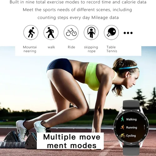 Vista 4 de Reloj inteligente con auriculares, 2 en 1 TWS inalámbrico BT5.0, monitor de salud deportivo de fitness, color negro