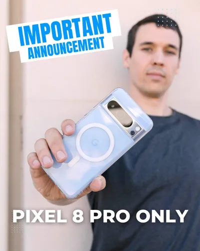 Vista 2 de CaseBorne Funda compatible con Google Pixel 8 Pro, híbrida ultra transparente 5 en 1, antiamarilleo, magnética, con protector de pantalla
