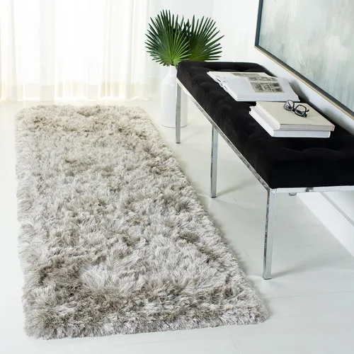 Vista 18 de SAFAVIEH Ocean Shag Collection - Alfombra decorativa, 2 x 3 pies, marfil, hecha a mano, sólida, 2.4 pulgadas de grosor, ideal para zonas de alto