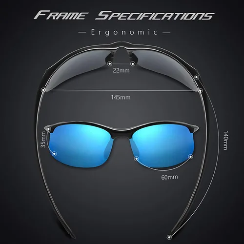 Vista 4 de JULI - Lentes de sol deportivos polarizados para hombres y mujeres, marco irrompible Tr90 para correr, pescar, béisbol, conducir, MJ8002