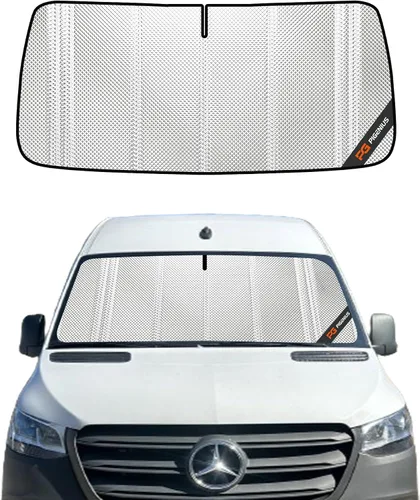Vista 9 de Parasol para parabrisas para Mercedes-Benz Sprinter 2007-2025 - Parasol personalizado para ventana delantera, protección