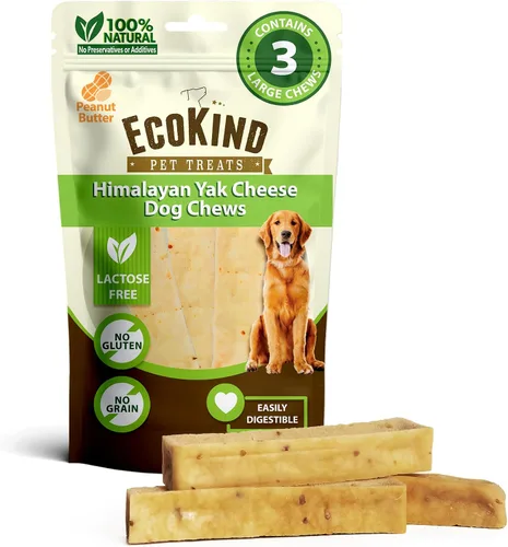 Vista 13 de EcoKind Premium Gold Yak Cheese Masticables para Perros del Himalaya, Premios para Perros de Raza Grande, Totalmente Natural, Alto en Proteínas
