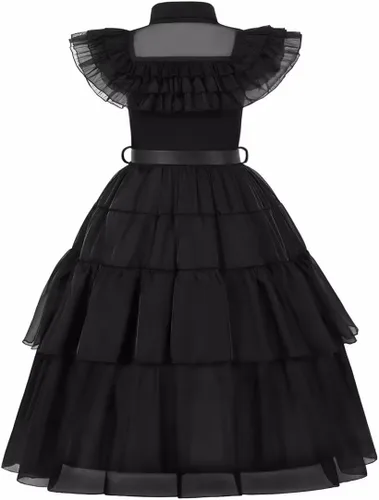 Vista 2 de SZ-TONDA Vestido de disfraz negro para niñas, para fiesta de Halloween, cosplay, mercancía
