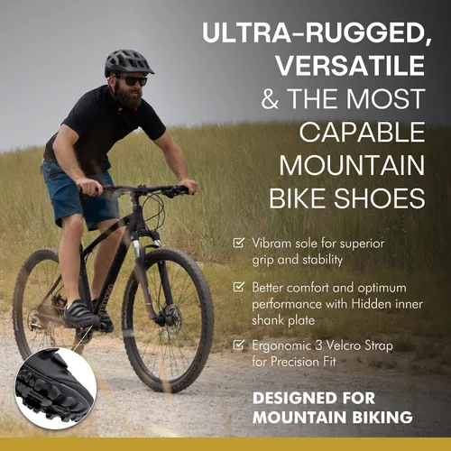 Vista 4 de Tommaso Zapatos de bicicleta de montaña para hombre 100 200 Elite All Mountain Vibram Sole