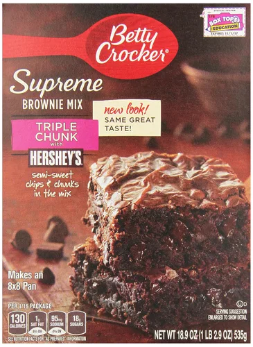 Vista 63 de Mezcla para Brownies Betty Crocker Delights Supreme con Trozos de Chocolate, 18 oz.