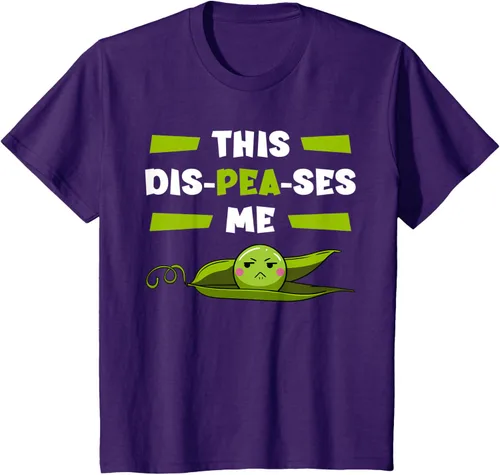 Vista 16 de Camiseta de semilla vegetariana de guisantes con flor de planta Dis-Peas-Ses Me, Negro