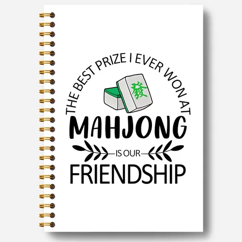 Vista 10 de Mahjong Accessories Notebook, Mahjong Gifts for Women Journal, Gifts for Mahjong Players Journal, Mahjong Hardcover Spiral Notebooks 5.5x8.3 Inch