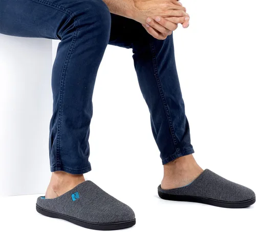 Vista 5 de Pantuflas RockDove para hombre de espuma viscoelástica, dos tonos