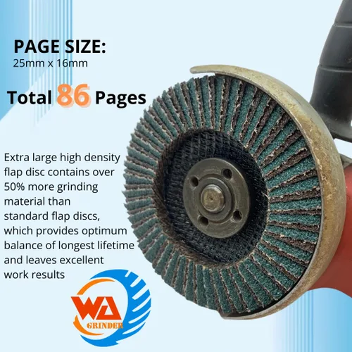 Vista 5 de WA Paquete de 10 - 4 1/2 "x 7/8" pulgadas 36# Grado industrial Heavy Duty Premium Zirconia/Alúmina Jumbo Flap Disco Lijado Rueda para amoladora