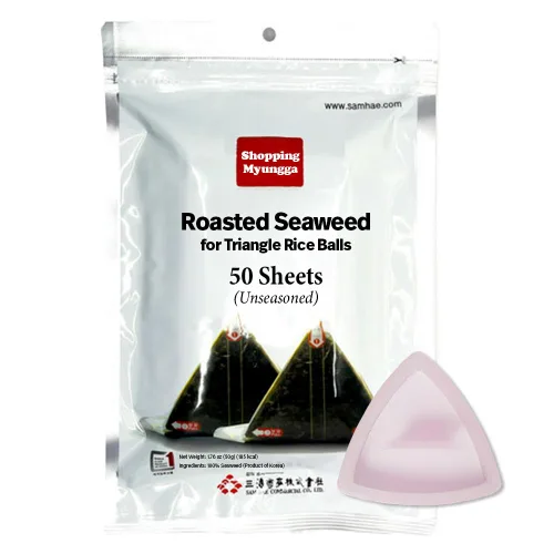 Vista 9 de KOREAC Myungga [100 hojas] Envolturas de algas marinas para bolas de arroz triangulares Onigiri_Hecho en Corea