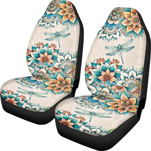 Vista 18 de UNICEU Juego de 2 fundas de cojín para asiento de automóvil, diseño de calavera gótica negra, lavable, accesorios interiores antideslizantes
