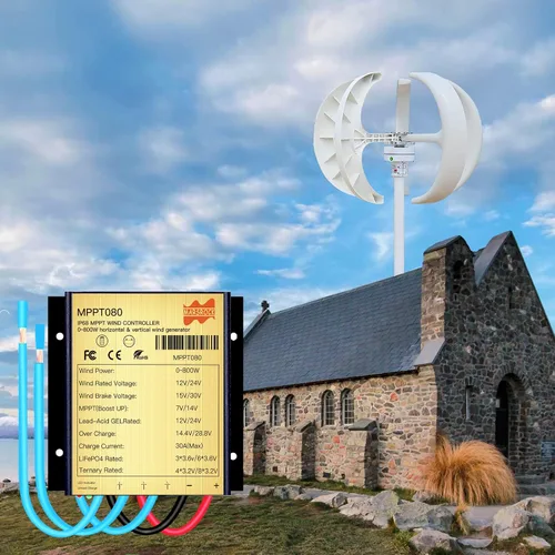 Vista 7 de Marsrock 30A 48V Max 800W Winmill entrada MPPT Mini controlador de carga de viento IP68 impermeable regular trabajable para batería de gel de plomo