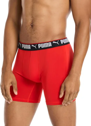 Vista 3 de PUMA Paquete de 5 calzoncillos tipo bóxer Performance para hombre Azul marino/rojo/negro