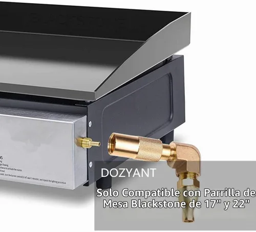 Vista 3 de DOZYANT - Adaptador de conexión rápida para caravana de 1/4 de pulgada, codo de ajuste de conversión para parrilla de mesa Blackstone, parrilla