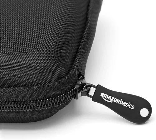 Vista 4 de Amazon Basics Estuche de transporte de carcasa dura pequeña para disco duro externo My Passport Essential 1 paquete, Negro