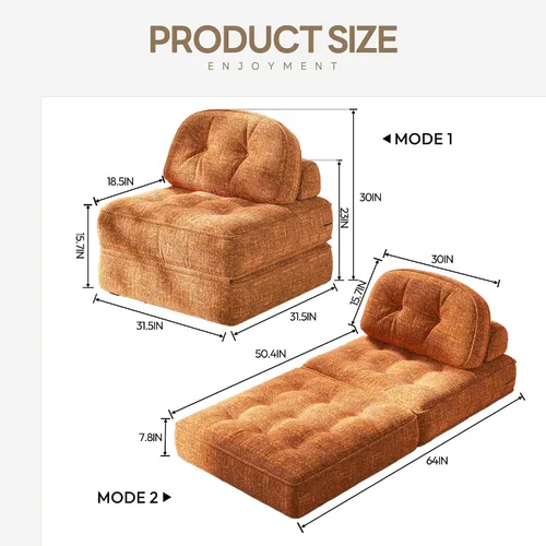 Vista 2 de Dowinx Sofá cama plegable con almohada, cómodo sofá cama convertible para adultos, hogar, sala de estar y juegos, diseño moderno y cómodo