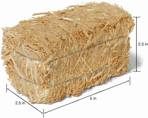 Vista 2 de FloraCraft Pacas decorativas de paja de 2.5 x 2.5 x 5 pulgadas, natural